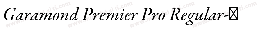 Garamond Premier Pro Regular字体转换